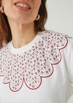 WYPRZEDAŻ ROZMIARÓW "RÓŻYCZKI", BIAŁY T-SHIRT