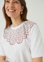 WYPRZEDAŻ ROZMIARÓW "RÓŻYCZKI", BIAŁY T-SHIRT