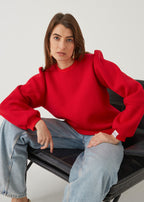 CZERWONY SWETER DAMSKI