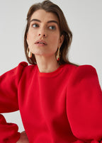 CZERWONY SWETER DAMSKI