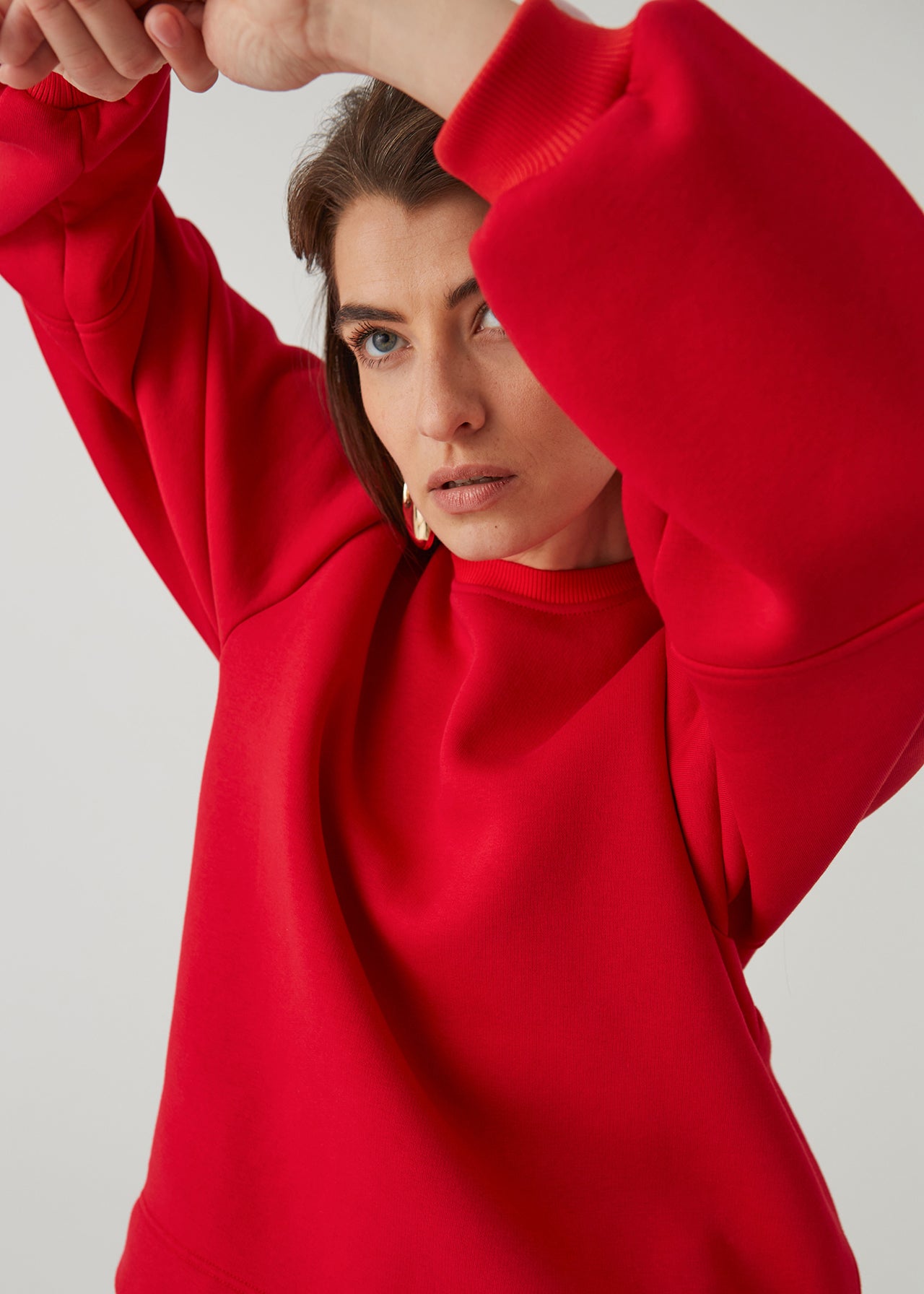 CZERWONY SWETER DAMSKI
