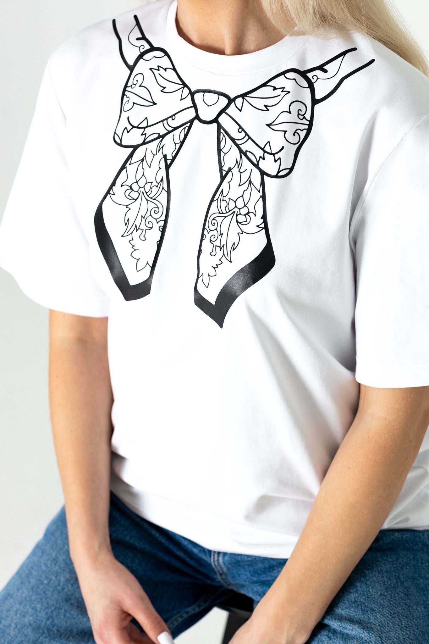 DUŻA WYPRZEDAŻ "KASPINAS", BIAŁY T-SHIRT