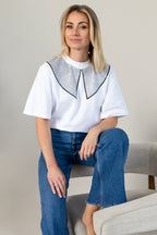 „LAS KROPEK” DAMSKI T-SHIRT Z KOŁNIERZYKIEM